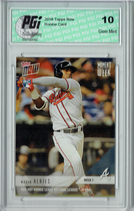 Ozzie Albies 2018 Topps Now Moment #MOW-7 Only 1,276 Made Rookie Card PGI 10