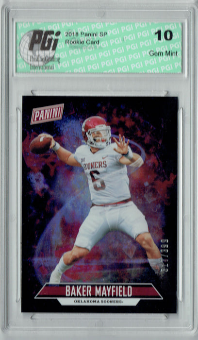 Baker Mayfield 2018 Panini SP #17 Only 399 Made Rookie Card PGI 10
