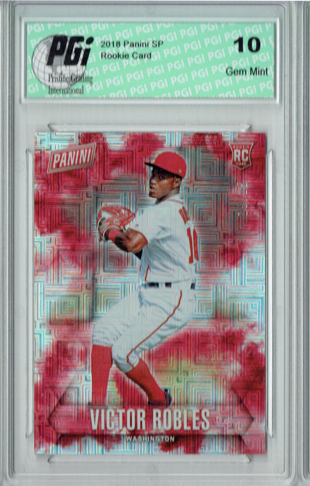 Victor Robles 2018 Panini SP #64 Squares, Only 25 Made Rookie Card PGI 10