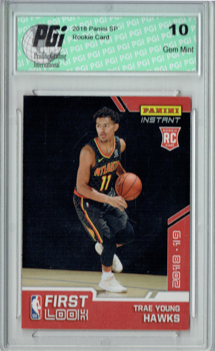 Trae Young 2018 Panini First Look #FL-5 1 of 227 Made Rookie Card PGI 10