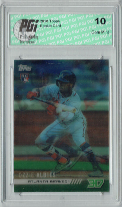 Ozzie Albies 2018 Topps 3D #M-29 Only 538 Made Rookie Card PGI 10