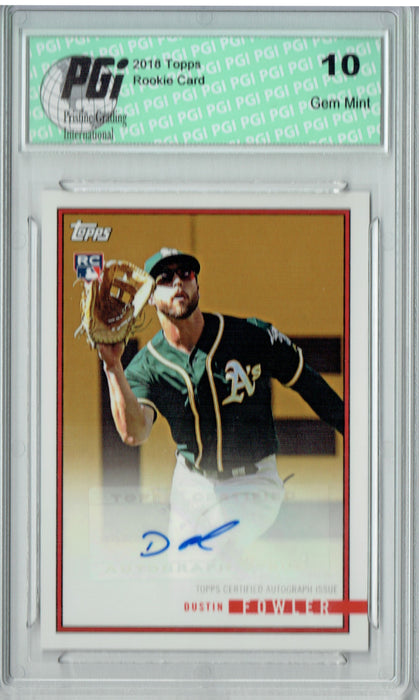 Dustin Fowler 2018 Topps Rookie Review #21-A Auto SP Rookie Card PGI 10
