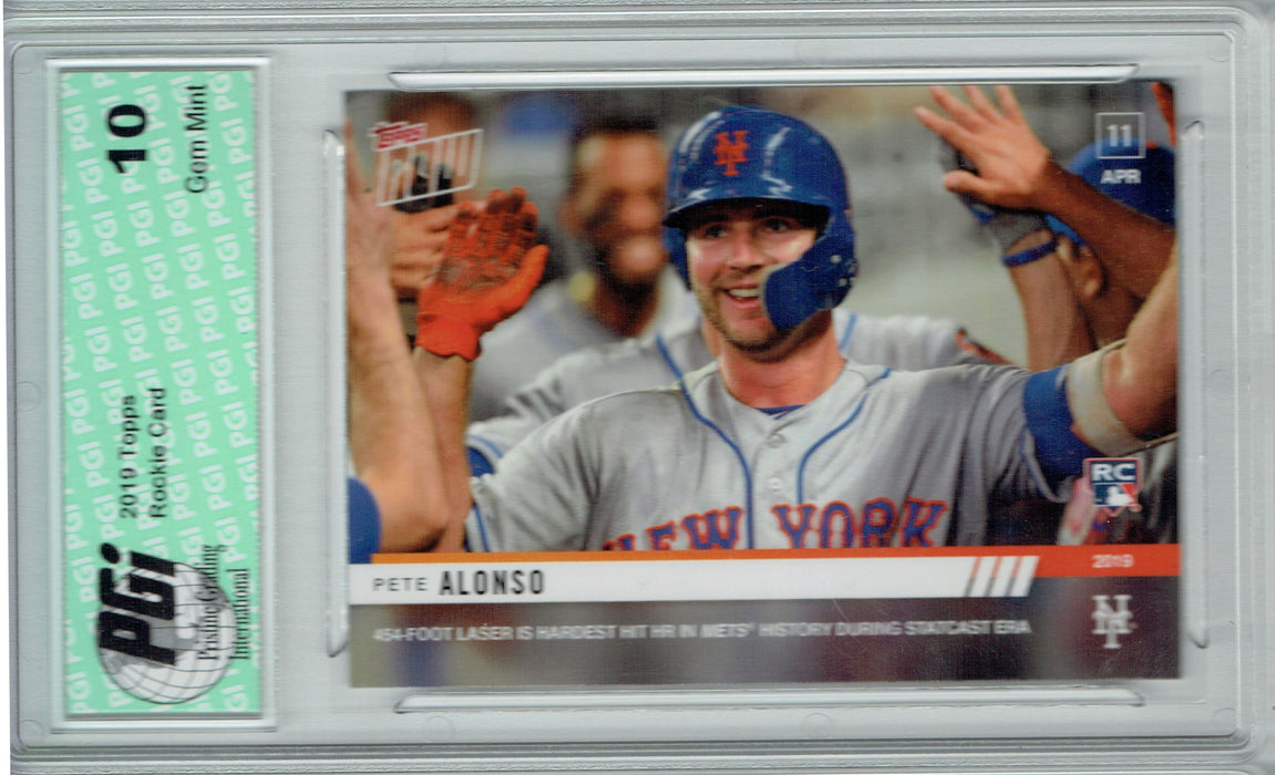 Pete Alonso 2019 Topps Now #74 Rare 1,313 Made Rookie Card PGI 10