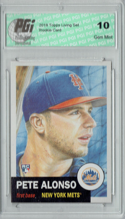 Pete Alonso 2019 Topps Living Set #176 Mets Only 8,695 Made Rookie Card PGI 10