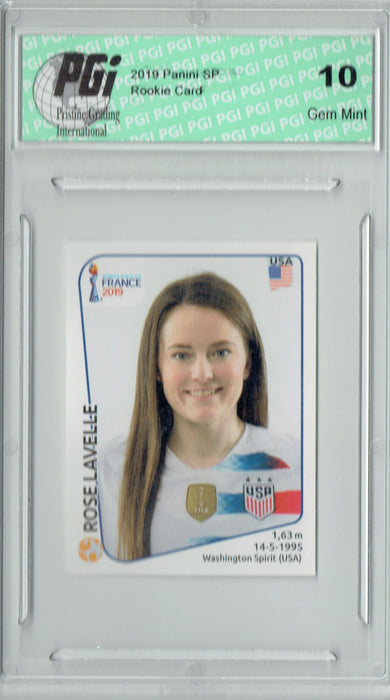 Rose Lavelle 2019 Panini #413 World Cup Sticker Rookie Card PGI 10