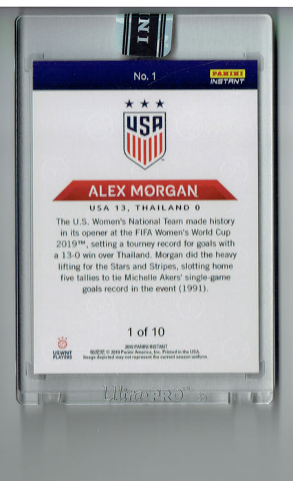 Alex Morgan 2019 Panini Instant Soccer World Cup The #1 of 10 Green SP USA #1