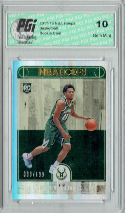Sterling Brown 2017 Hoops #286 Silver SP, Only 199 Made Rookie Card PGI 10
