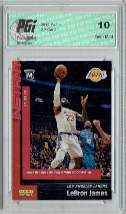 Lebron James 2019 Panini Instant #56 Only 77 Made 9,000 Assists Card PGI 10