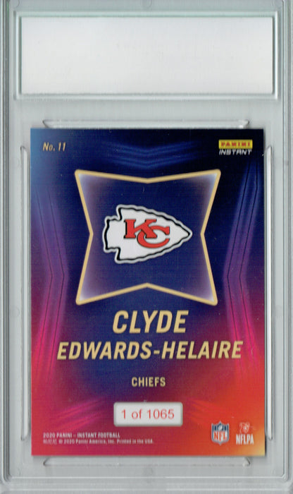 Clyde Edwards-Helaire 2020 Panini Instant #11 NFL Draft 1/1065 Rookie Card PGI10