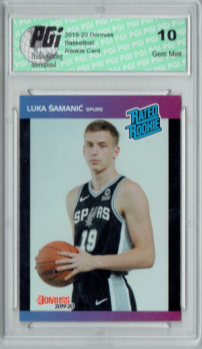 Luka Samanic 2019 Donruss #17 Retro Rated Rookie 1/3431 Rookie Card PGI 10