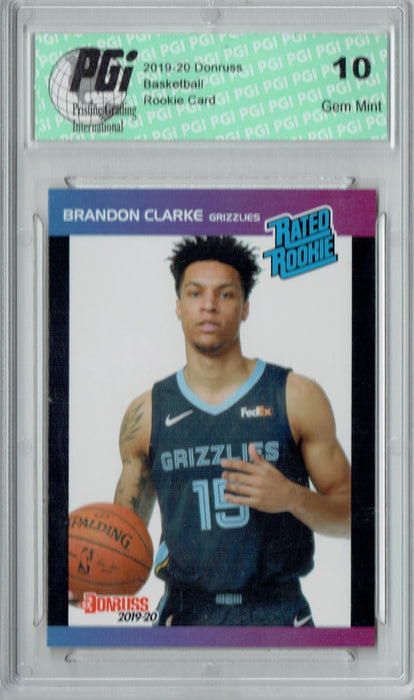 Brandon Clarke 2019 Donruss #18 Retro Rated Rookie 1/3431 Rookie Card PGI 10