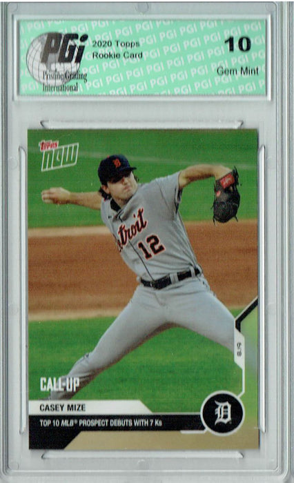 Casey Mize 2020 Topps Now #127 Call-Up 2341 Made Rookie Card PGI 10