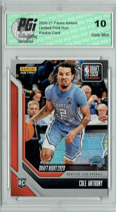 Cole Anthony 2020 Panini Instant Draft Night #DN5 381 Made Rookie Card PGI 10
