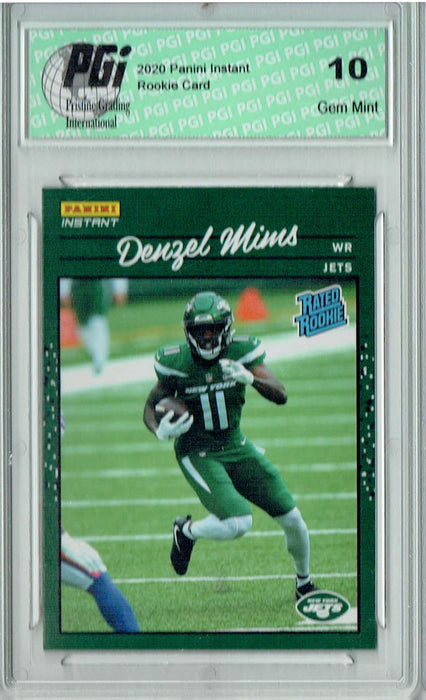 Denzel Mims 2020 Panini Instant #25 Retro Rated Rookie Card 1/2044 PGI 10