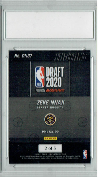 Zeke Nnaji 2020 Panini Instant #DN37 #2 of 5 Ever Made Rookie Card PGI 10