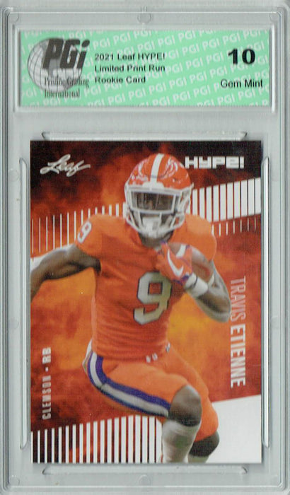 Travis Etienne 2021 Leaf HYPE! #53 Only 5000 Made Rookie Card PGI 10