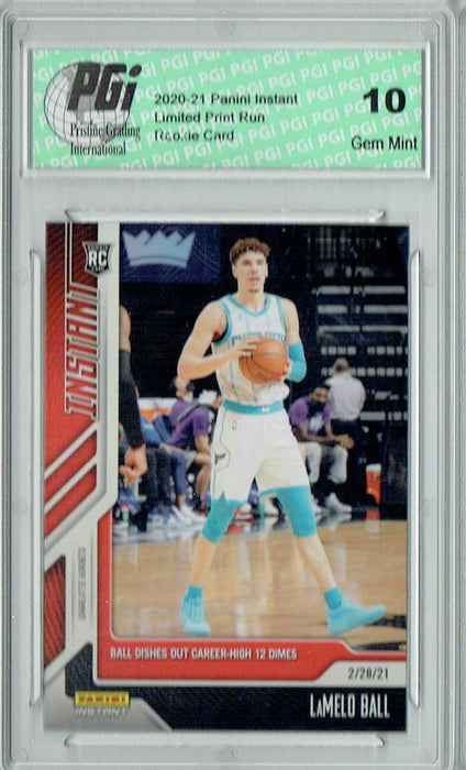 Lamelo Ball 2020 Panini Instant #86 Just 2126 Made Rookie Card PGI 10