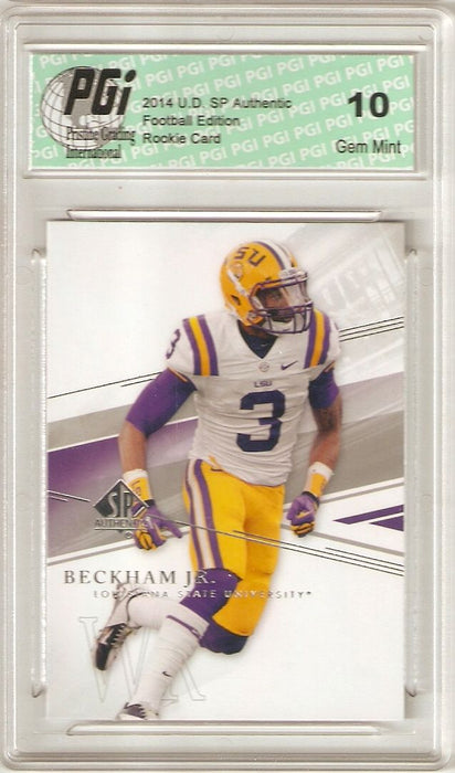 Odell Beckham 2014 Upper Deck SP Authentic #29 Giants Rookie Card PGI 10