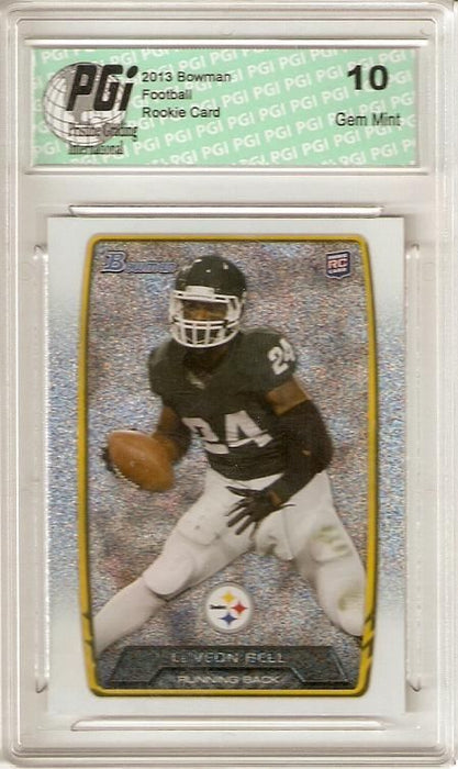 Leveon Bell 2013 Bowman Silver Ice SP Steelers Rookie Card PGI 10