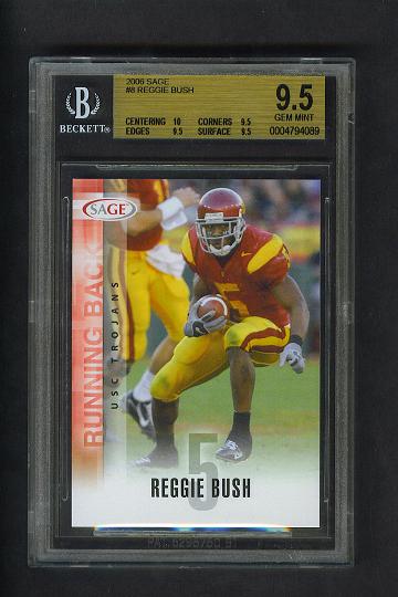 Reggie Bush BGS 9.5 GEM MINT 2006 Sage #8 Rookie Card USC