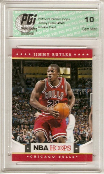Jimmy Butler 2012-13 Panini HOOPS #249 Chicago Bulls Rookie Card PGI 10