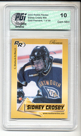 10 lot SIDNEY CROSBY 2004 Rimouski Rookie Review Card