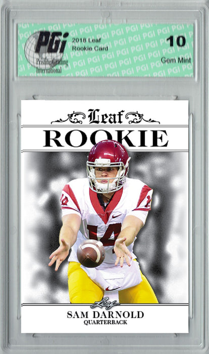 Sam Darnold 2018 Leaf Exclusive #RA-04 Only 4,999 Made Rookie Card PGI 10