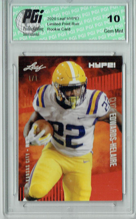 Clyde Edwards-Helaire 2020 Leaf HYPE! #36 Masterpiece 1 of 1 Rookie Card PGI 10