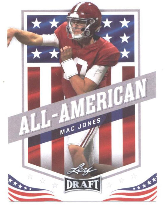 Mint+ Rookie Card Mac Jones 2021 Leaf Football #46 All-American