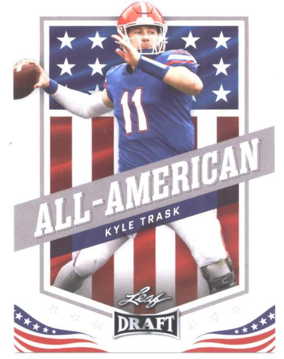 25) Rookie Card Investor lot Kyle Trask 2021 Leaf Football #47 All-American