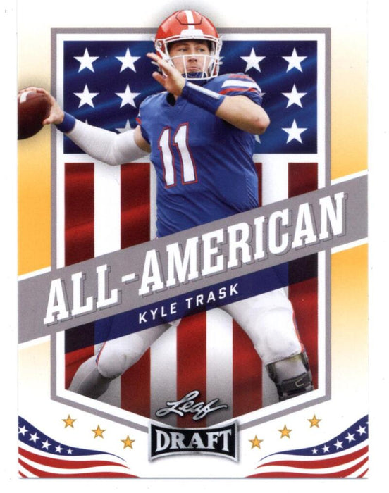Mint+ GOLD Rookie Card Kyle Trask 2021 Leaf Football #47 All-American