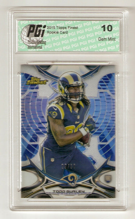 Todd Gurley 2015 Topps Finest Blue Refractor Only 60 Made PGI 10 Rookie