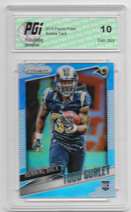 2015 Todd Gurley Prizm Refractor Rookie Card Cracked Ice Only 25 Made PGI 10