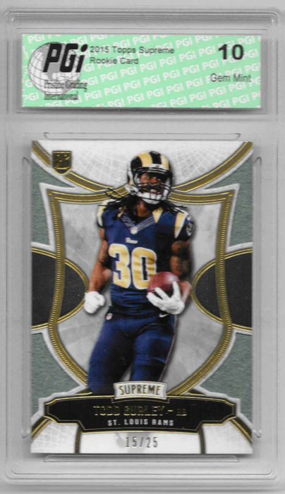 Todd Gurley 2015 Topps Supreme Emerald Rookie Card #80 Only 25 Made