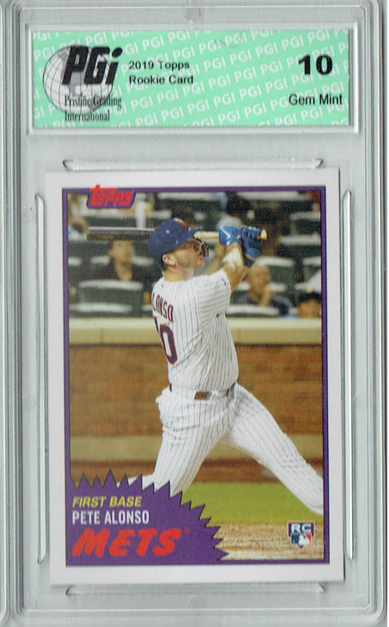 Pete Alonso 2019 Topps #288 TBT 1981 Bk Style Rookie Card PGI 10