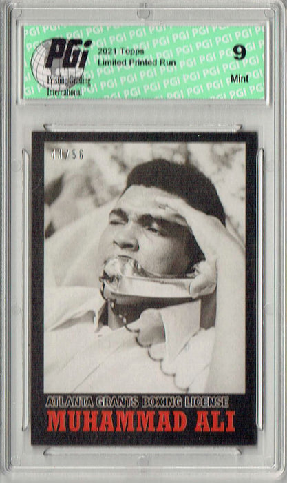PGI 9 Rare Muhammad Ali 2021 Topps #25 Black SP #43/56 Trading Card