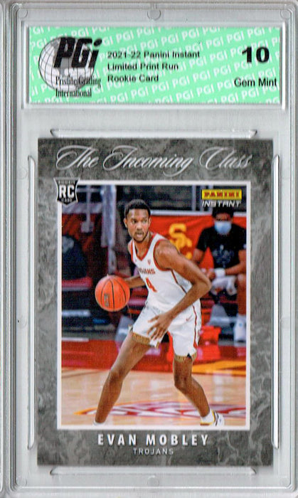 Evan Mobley 2021 Panini Instant #IC-EM Incoming Class 1/998 Rookie Card PGI 10