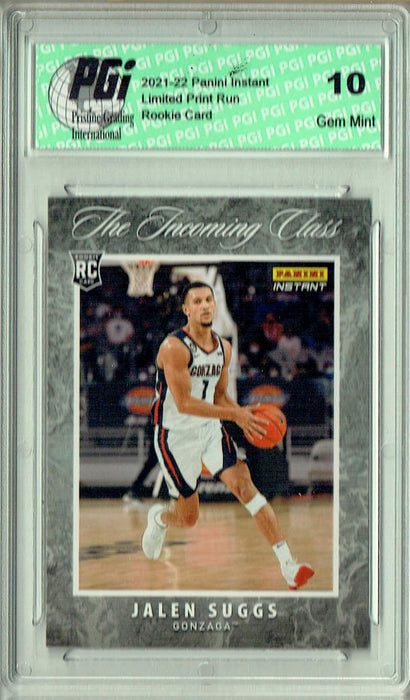 Jalen Suggs 2021 Panini Instant #IC-JS Incoming Class 1/986 Rookie Card PGI 10