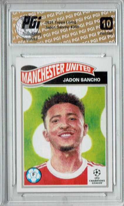 Jadon Sancho 2021 Topps  Living #368 PRISTINE Rare Trading Card PGI 10