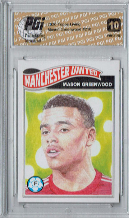 Mason Greenwood 2020 Topps  Living #216 PRISTINE Rare Trading Card PGI 10