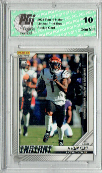 Ja'Marr Chase 2021 Panini Instant #78 SP! Only 750 Ever Made Rookie Card PGI 10