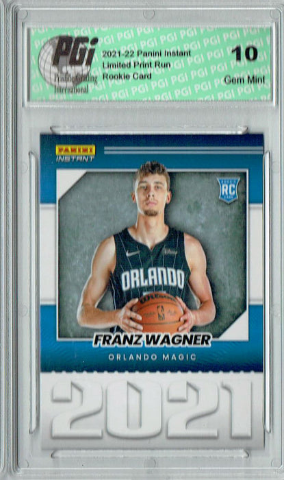 Franz Wagner 2021 Panini Instant #YO-8 Year One 1/387 Made Rookie Card PGI 10