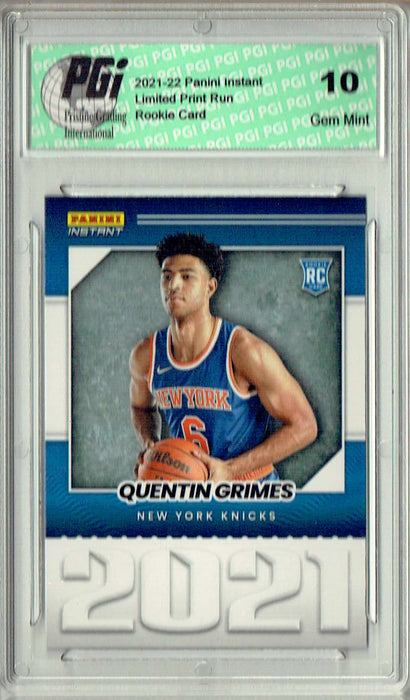 Quentin Grimes 2021 Panini Instant #YO-24 Year One 1/387 Made Rookie Card PGI 10