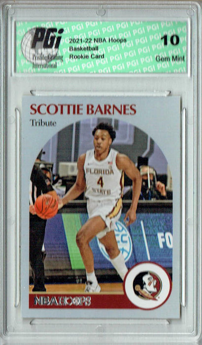 Scottie Barnes 2021 NBA Hoops #57 Tribute RC Rookie Card PGI 10