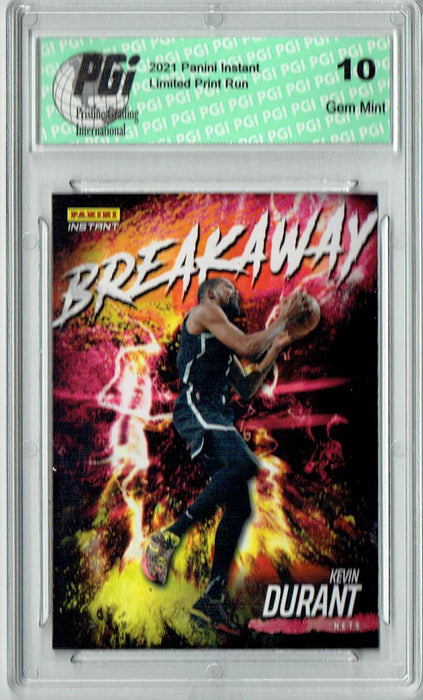 Kevin Durant 2021 Panini Instant #B20 Breakaway 1/2819 Rare Trading Card PGI 10