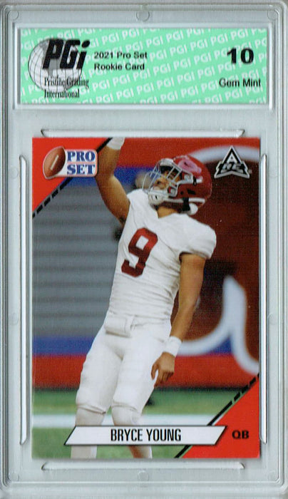 Bryce Young 2021 Pro Set #1 NIL Red SP Rookie Card PGI 10
