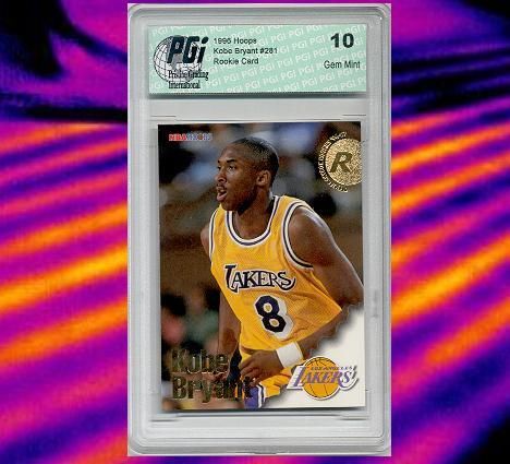@  1996-97 Kobe Bryant Hoops Rookie Card PGI 10 LAKERS GEM