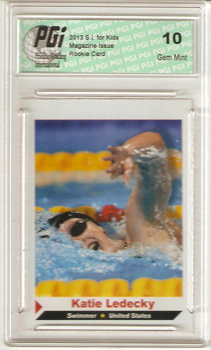 Katie Ledecky 2013 S.I. for Kids #274 Olympics Rookie Card PGI 10
