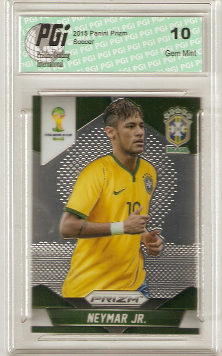 Neymar 2015 Panini Prizm World Cup Brazil #112 Soccer Card PGI 10