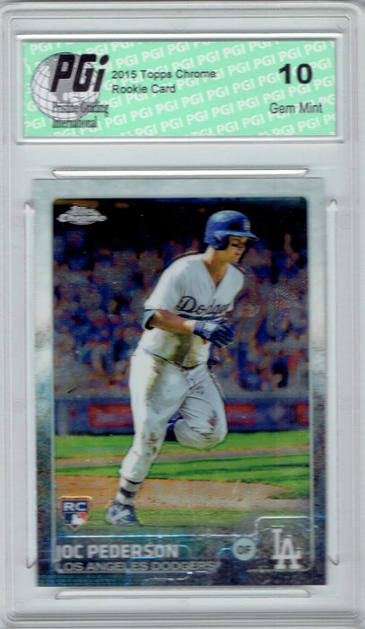 Joc Pederson 2015 Topps Chrome Rookie Card #129 PGI 10 Dodgers